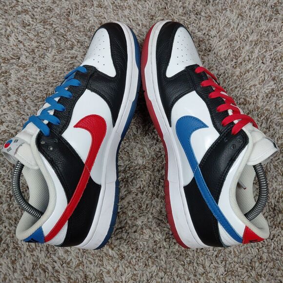 Nike Dunk Low SE Seoul Sneakers Mens 9 White Black Red Blue Korea DM7708-100 main image 8